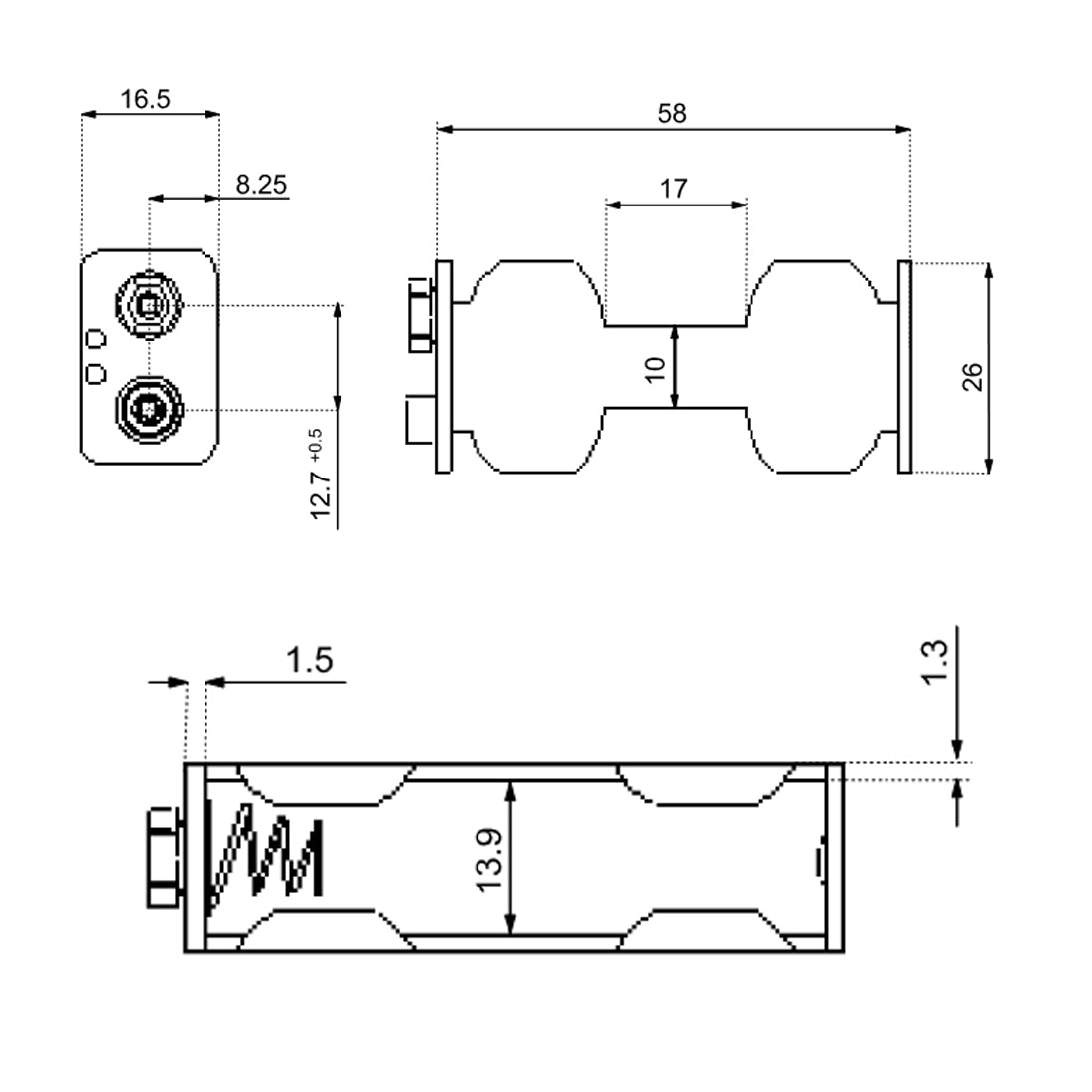 Batteriehalter für 2x AA Mignon Batterien Akkuhalter Batteriegehäuse LR6 HR6 FR6
