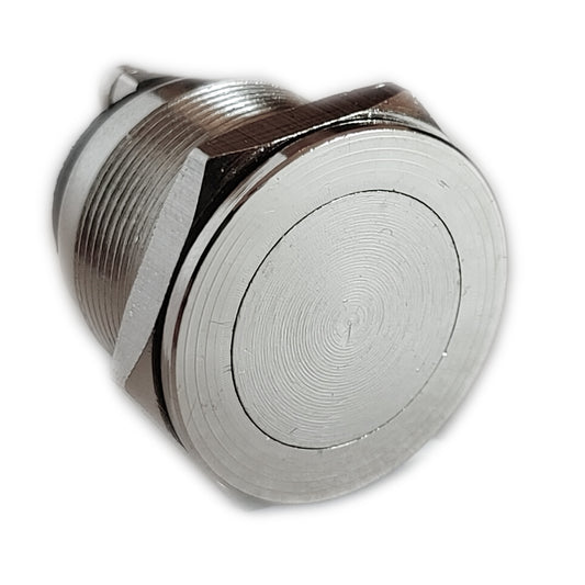 Vollmetall Taster 19mm 230V 2A Schließer Klingel Drucktaster Türöffner Schalter