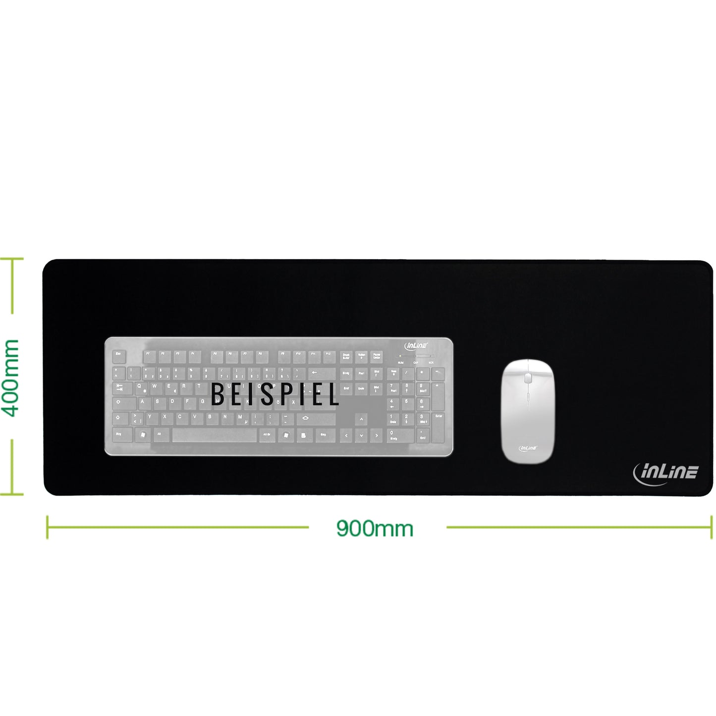 Mauspad XXL Schwarz 90x40cm Schreibtischunterlage Mousepad Rutschfeste Matte