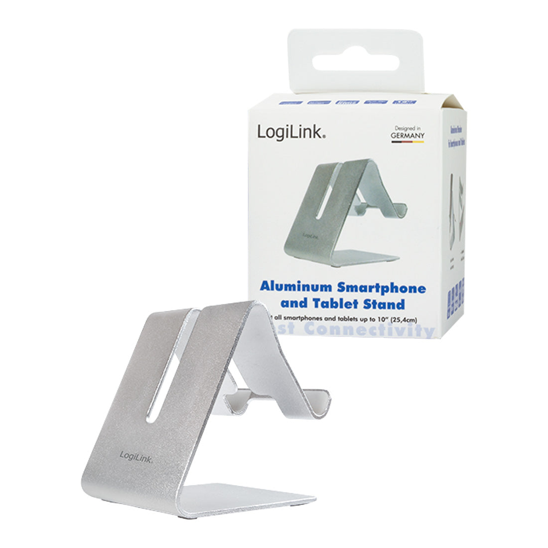 Smartphone und Tabletständer Alu Handy Telefon Halter Metall Universell Logilink