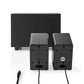 Lautsprecher System 2.1 PC Laptop Notebook Soundsystem Boxen USB 3,5mm Schwarz