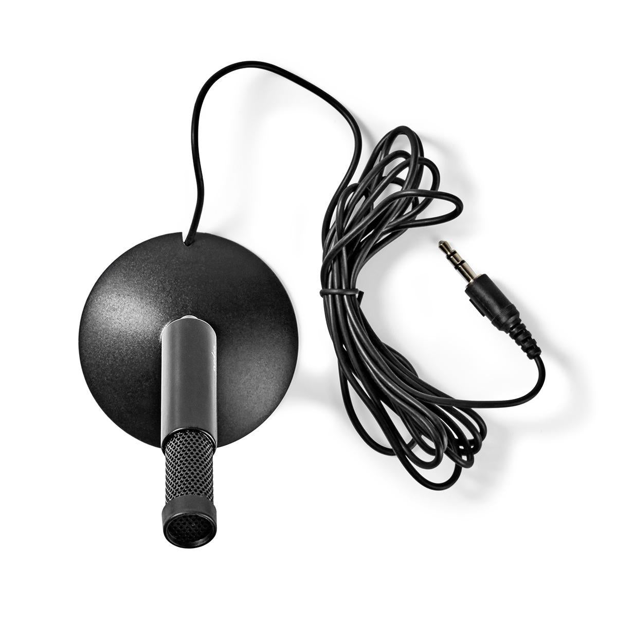 Tischmikrofon Neigbar Kondensator Mikrofon mit Stativ Microphone 3,5mm Schwarz