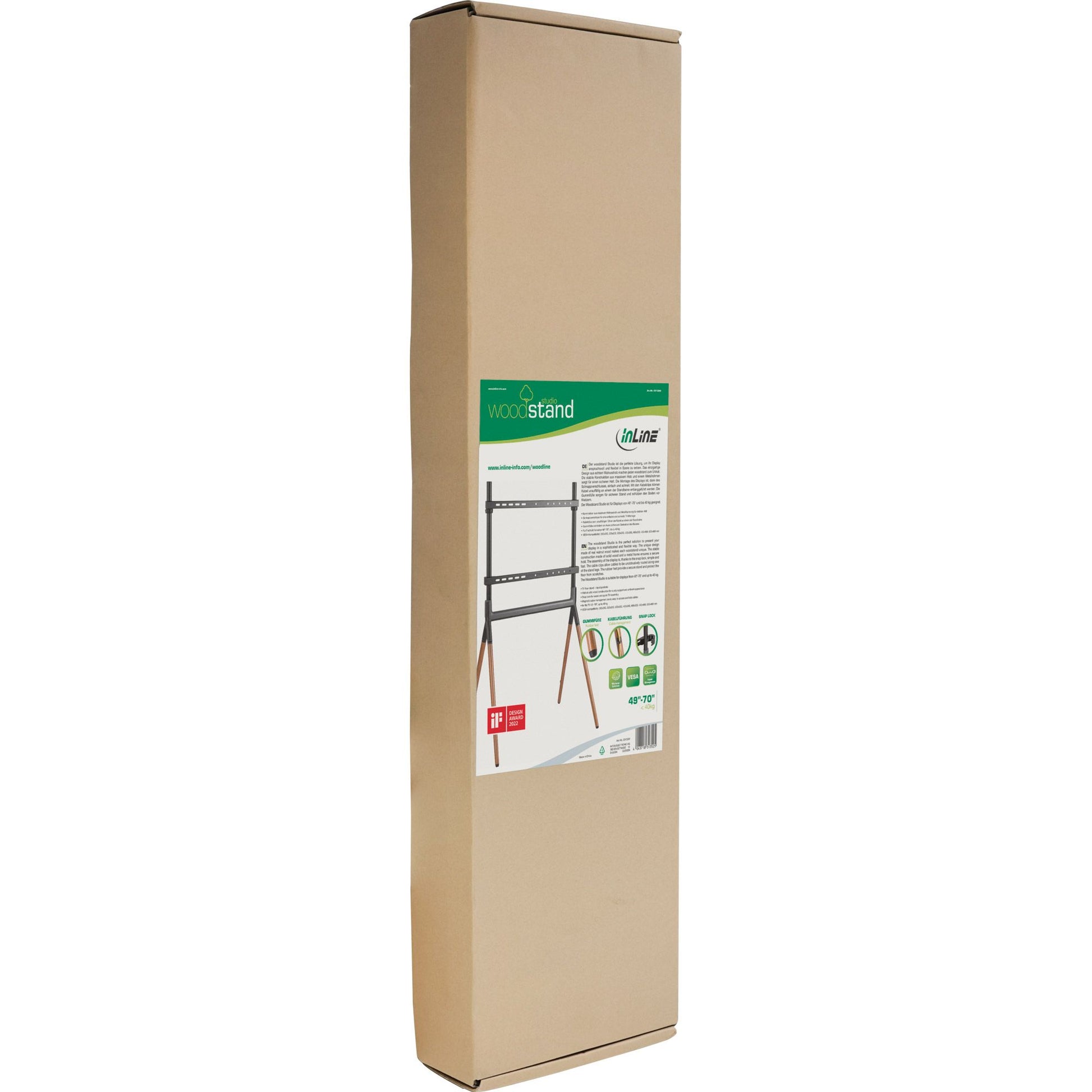 woodstand Studio TV-Standfuß in der Verpackung