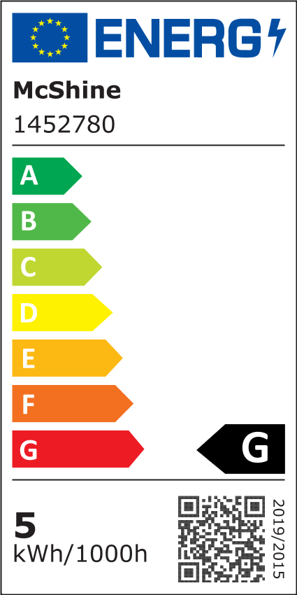 Vollständiges EU-Energielabel für LED Einbaumodul 5W Dimmbar Flach Warmweiß GU10 MR16 Ersatz 230V Lampe Leuchte