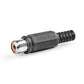10x Cinch Buchse Schwarz zum Löten Knickschutz RCA Audio Kupplung Audiostecker