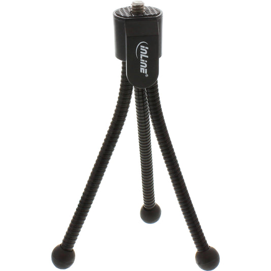 Flexibles Mini Tischstativ auf weißem Hintergrund