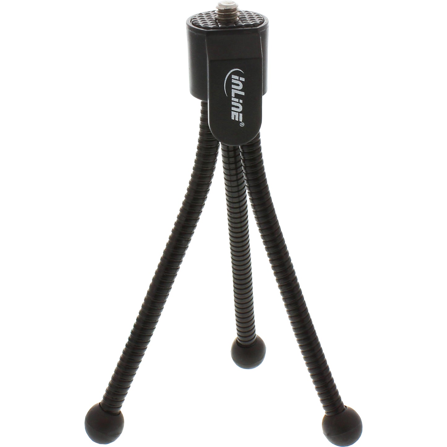 Flexibles Mini Tischstativ auf weißem Hintergrund