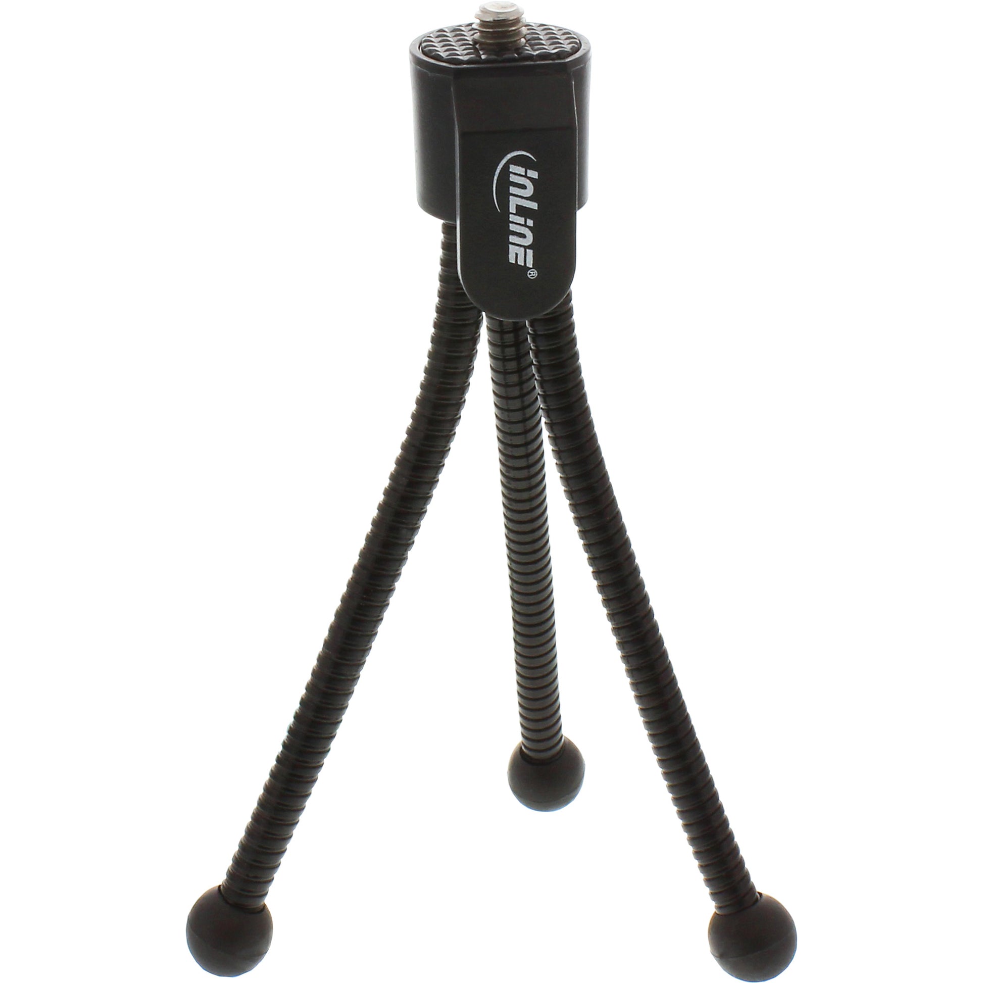 Flexibles Mini Tischstativ auf weißem Hintergrund