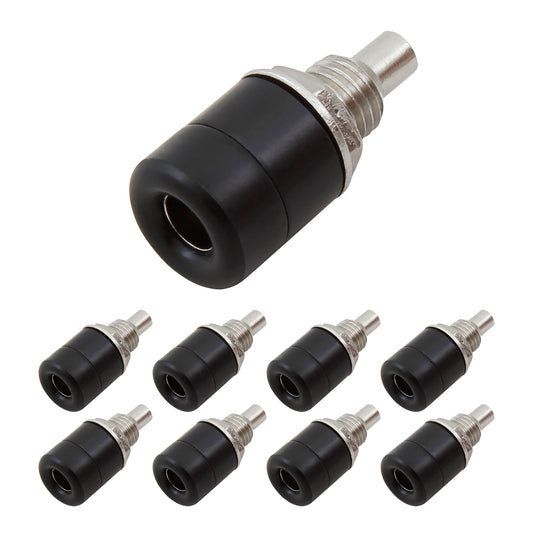 8x Bananenbuchse mit Gewinde Set Schwarz Einbaubuchsen 4mm Laborstecker Bananas