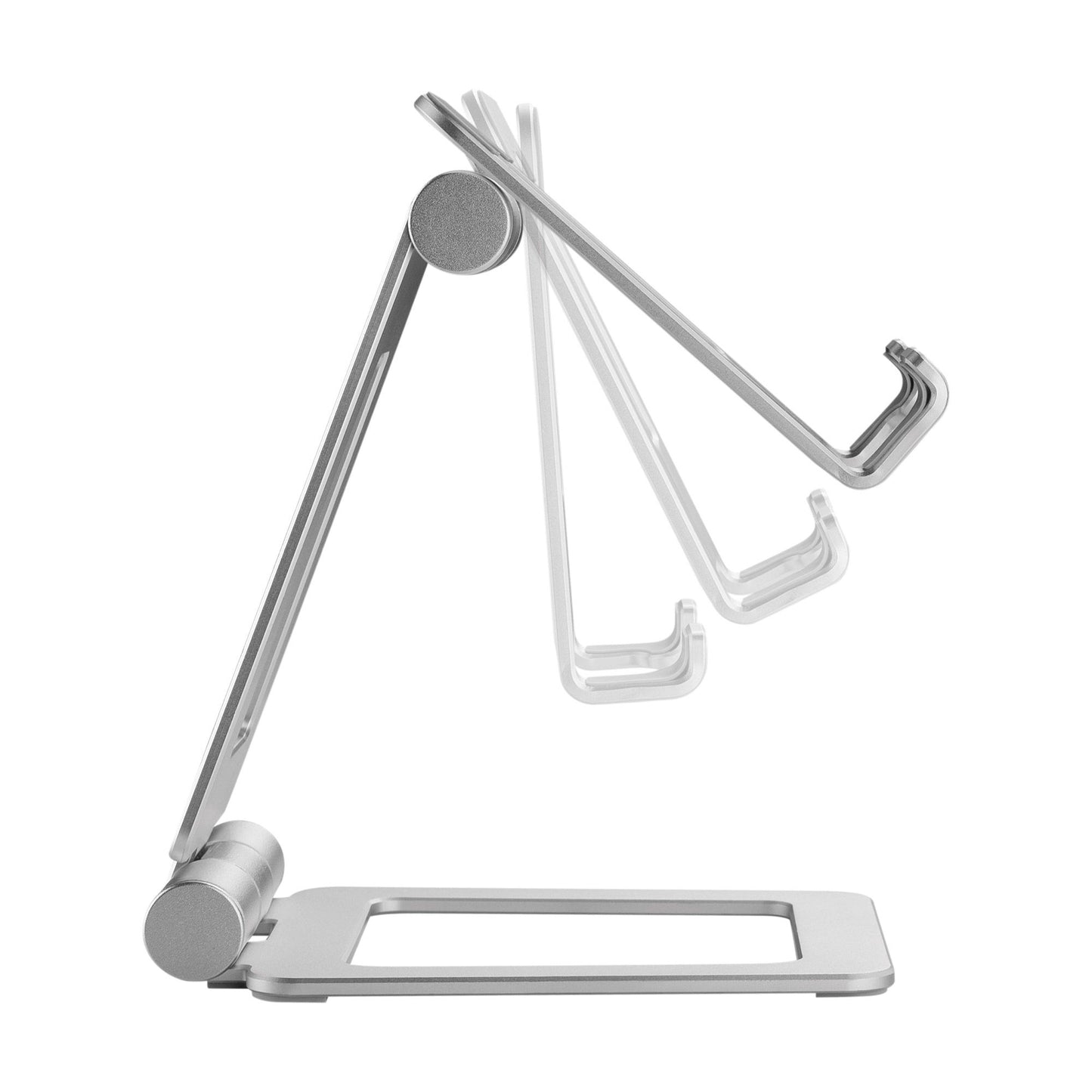 Aluminium Halter für Smartphone und Tablet in verschiedenen Winkelpositionen