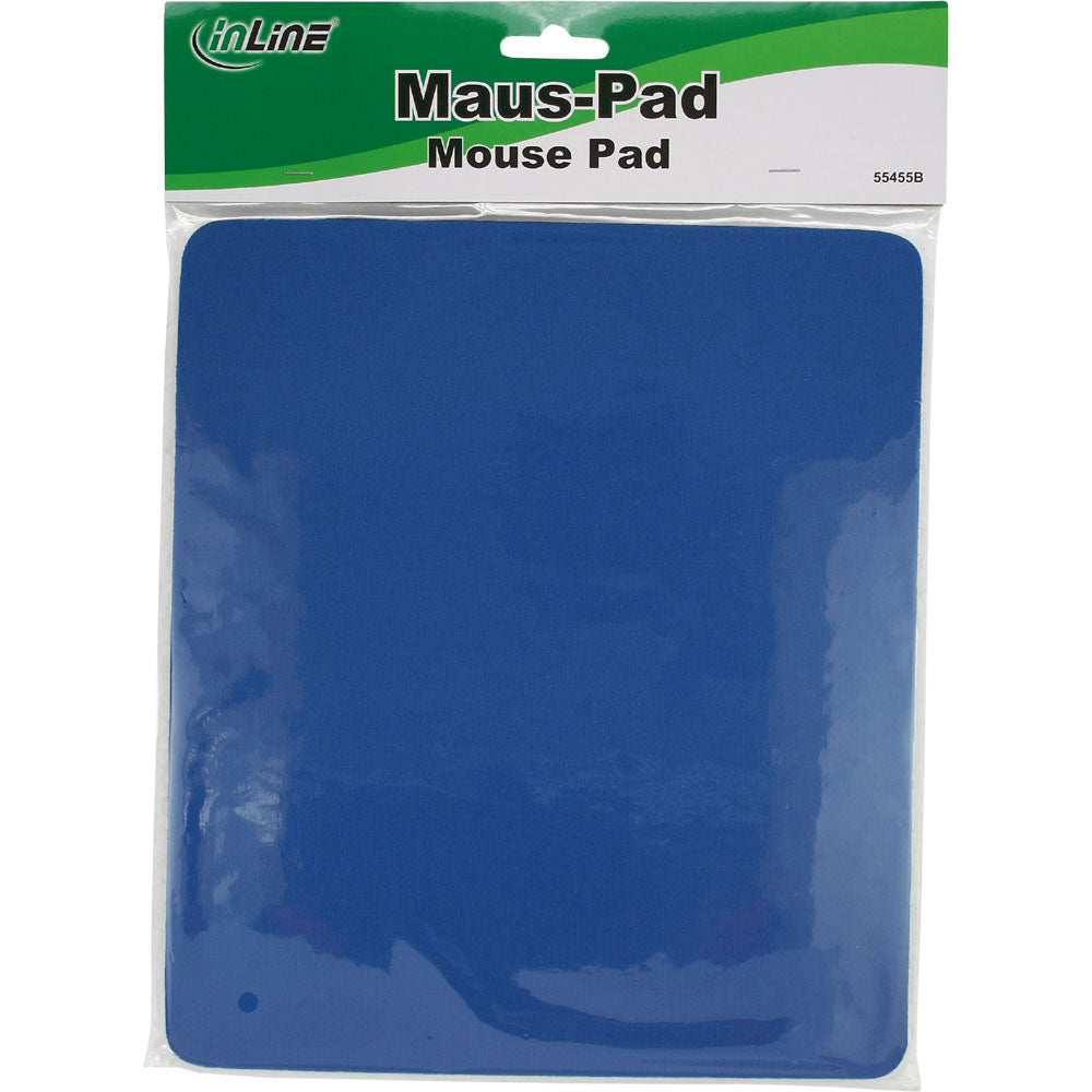 Mauspad InLine / Blau / 250 x 220 x 6 mm / Farbig / Rutschfest / Mousepad