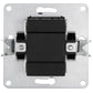 Schalter mit Orientierungslicht u. Rahmen anthrazit 250V Lichtschalter Taster UP