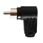 10x Cinch Winkelstecker Schwarz zum Löten RCA Audio Stecker gewinkelt Chinch Set