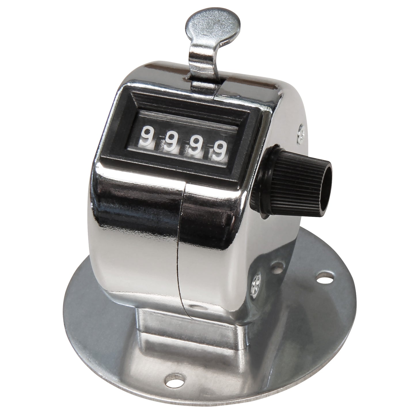 Mechanischer Handzähler mit Standfuß Metall Mengenzähler Counter Montagefuß