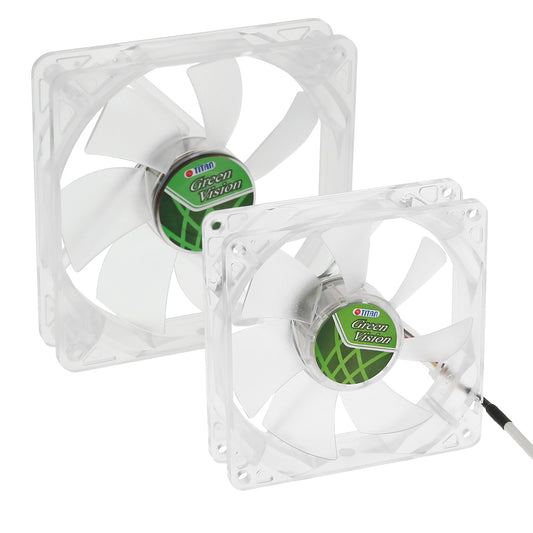 Lüfter Titan Green Vision 120mm 80mm 92mm Transparent Leise 12V PC Gehäuselüfter