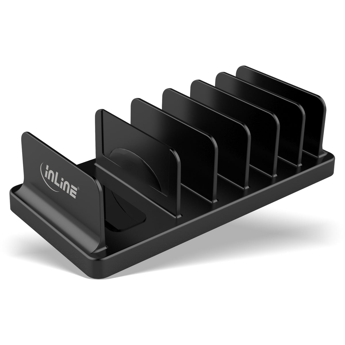 Universal Ständer 6 Fächer Multi Schreibtisch Halterung Schwarz Smartphone Hub