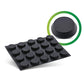 20x Gummi-Füße selbstklebend flach 12mm Gummipads Vollgummifüße Fuß schwarz
