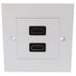 HDMI Wanddose 2-Port Einbaudose Weiß UP Anschlussdose HDMI Buchse 4K UHD FULL HD
