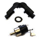 10x Cinch Winkelstecker Schwarz zum Löten RCA Audio Stecker gewinkelt Chinch Set