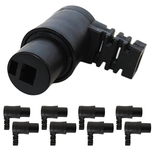 9 Stecker auf weißem Hintergrund