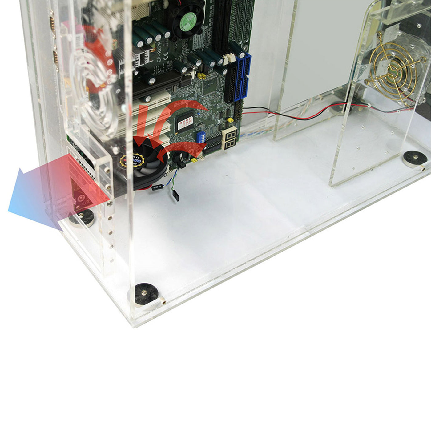 Slotlüfter PC Gehäuselüfter 12V Gehäuse Einbaulüfter Computerkühlung TTC-003