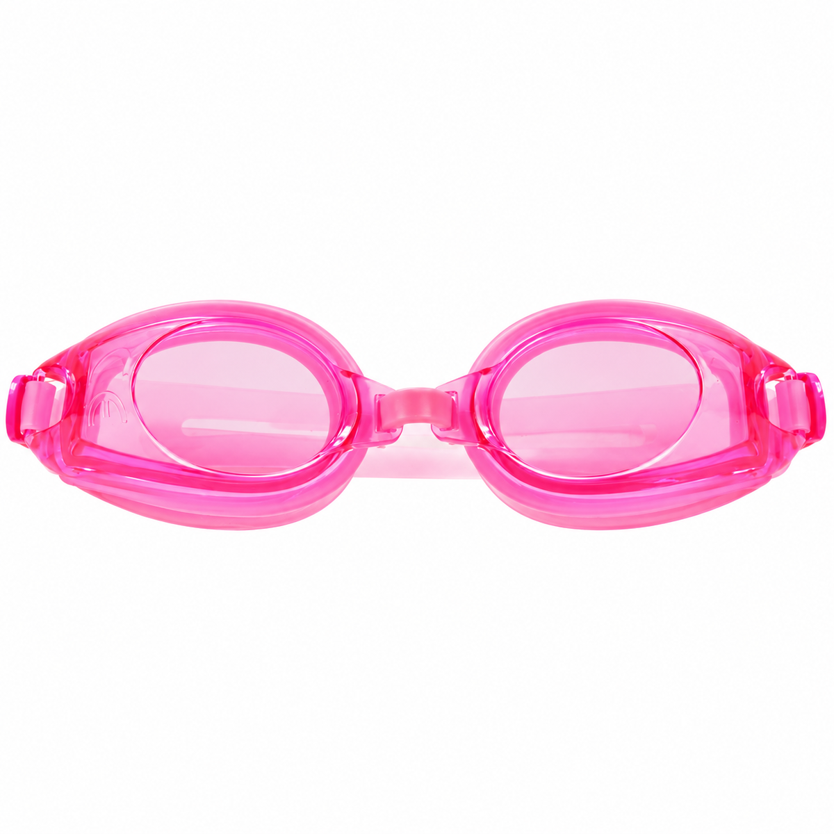 Pinke Schwimmbrille für Damen und Jugendliche mit Anti-Beschlag-Beschichtung und verstellbarem Kopfband, Produktansicht