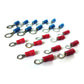 20x Ringkabelschuhe isoliert Set M4 M5 M6 M8 Rot Blau KFZ Kabel Ösen Verbinder