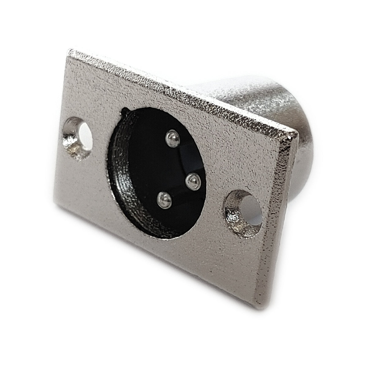 10x XLR Einbaustecker Flanscheinbau Eckig Male Männlich 3-polig Einbaubuchse