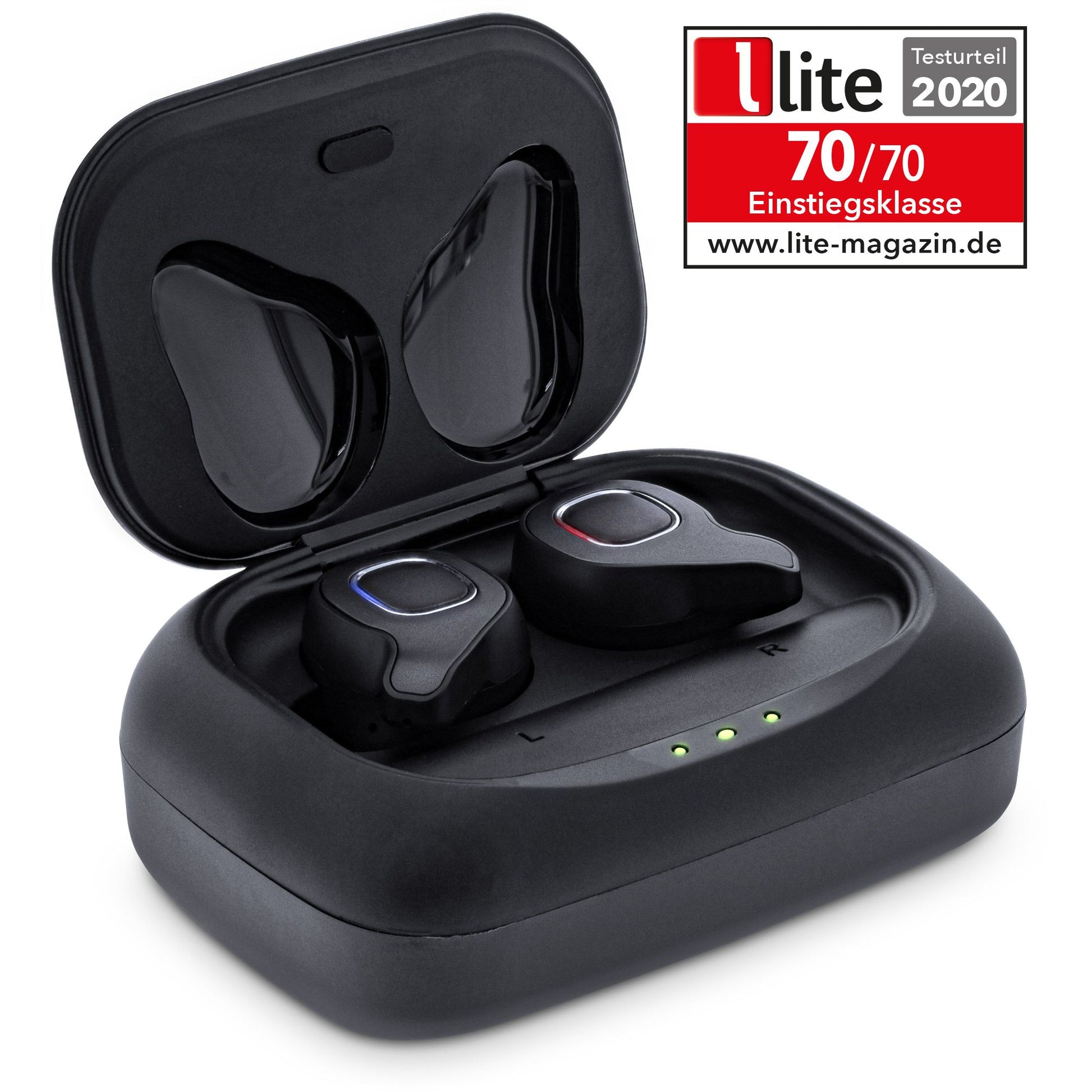 Kabellose InLine PURE Air TWS Bluetooth Kopfhörer mit Ladecase und TWS Technologie