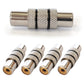 4x Cinch Kupplung Metall Schwarz Audio Adapter Verbinder RCA Buchse Stereo Mono