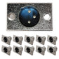 10x XLR Einbaustecker Flanscheinbau Eckig Male Männlich 3-polig Einbaubuchse