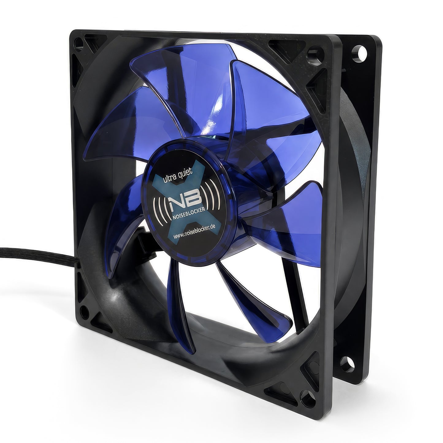 Blacknoise NB-BlackSilentFan XE-1 92mm inkl. 4 Entkoppler - Ultra Silent Lüfter Bundle 12V