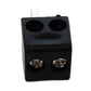 2x Lautsprecherstecker Mini DIN gewinkelt Schwarz schraubbar Audio Boxen Stecker