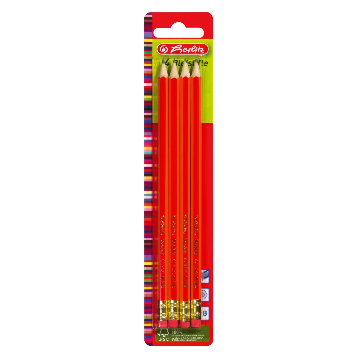 Bleistifte Herlitz Scolair Skizzo H, HB, B, 2B bruchsichere Graphitmine