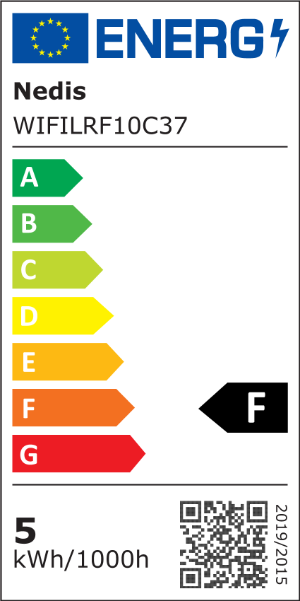 Vollständiges EU-Energielabel für SmartHome LED Filament Lampe E14 WiFi 5W Retro Kerze Smartphone Alexa-Kompatibel