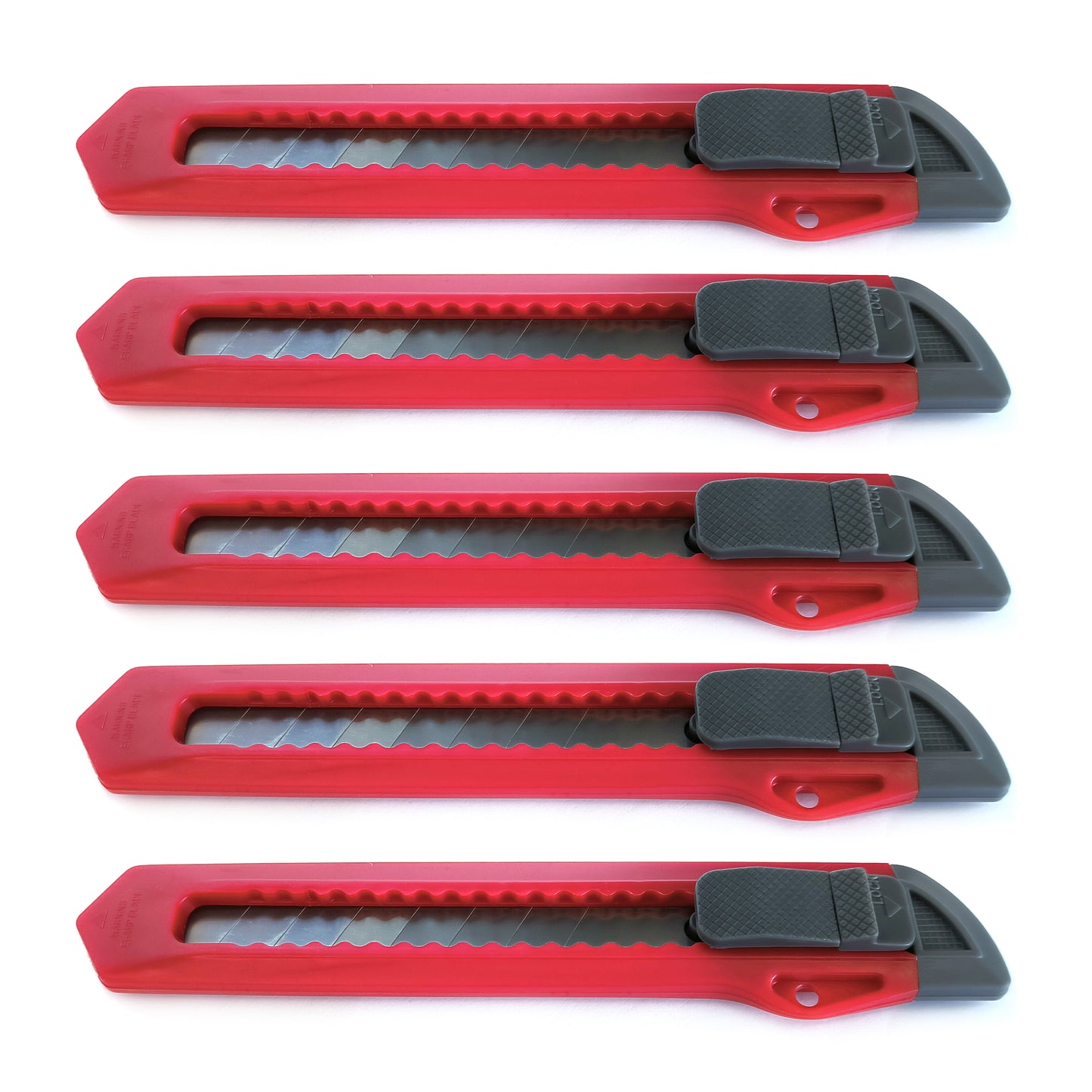 5x Cuttermesser 9-18mm Teppichmesser Paketmesser Kartonmesser Messer Klingen