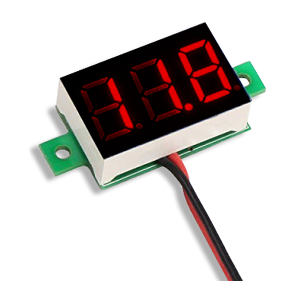 LED Voltmeter Mini 3-30V Rot Grün Blau Digital Anzeige Einbau Spannungsmesser