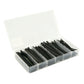 100x Schrumpfschlauch Set in Box 10cm Schwarz Weiß Schrumpfschläuche Sortiert
