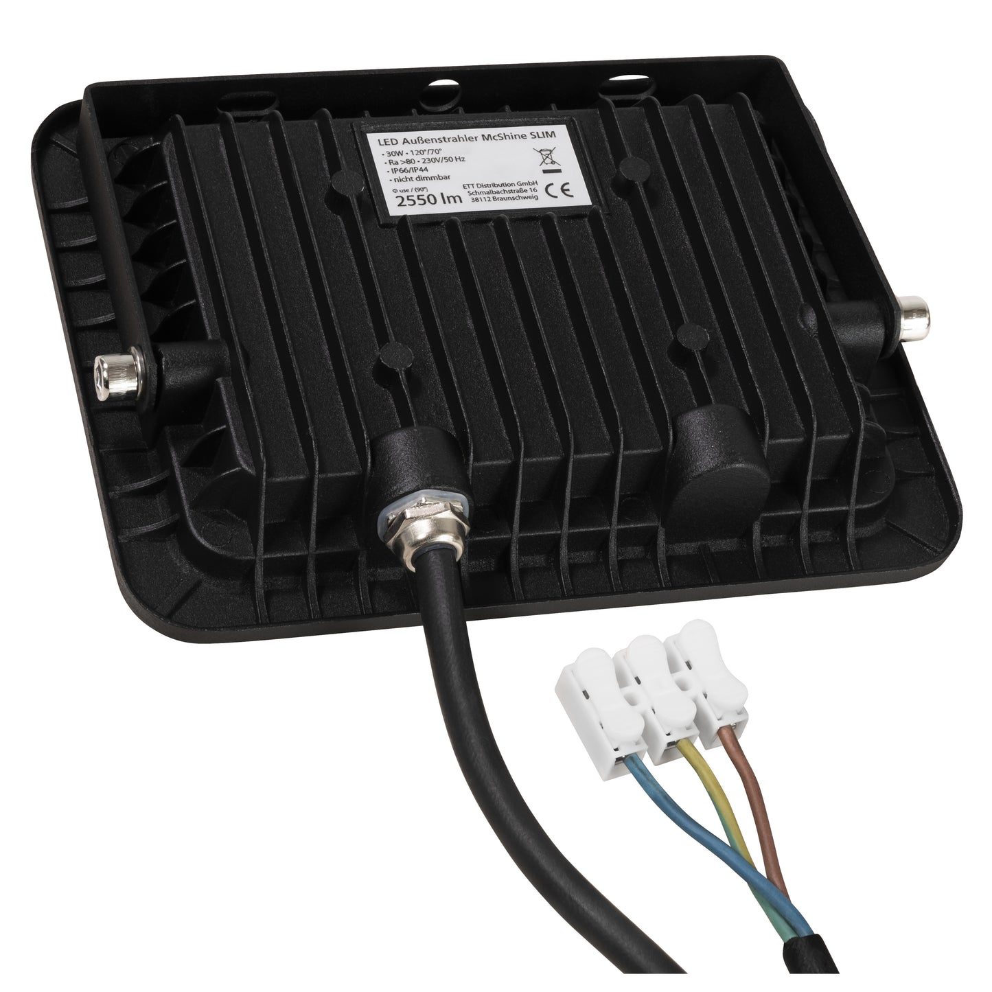 Außenstrahler LED 30W Flach 3000-4000K Flutlichtstrahler 2550L IP66 Fluter Licht