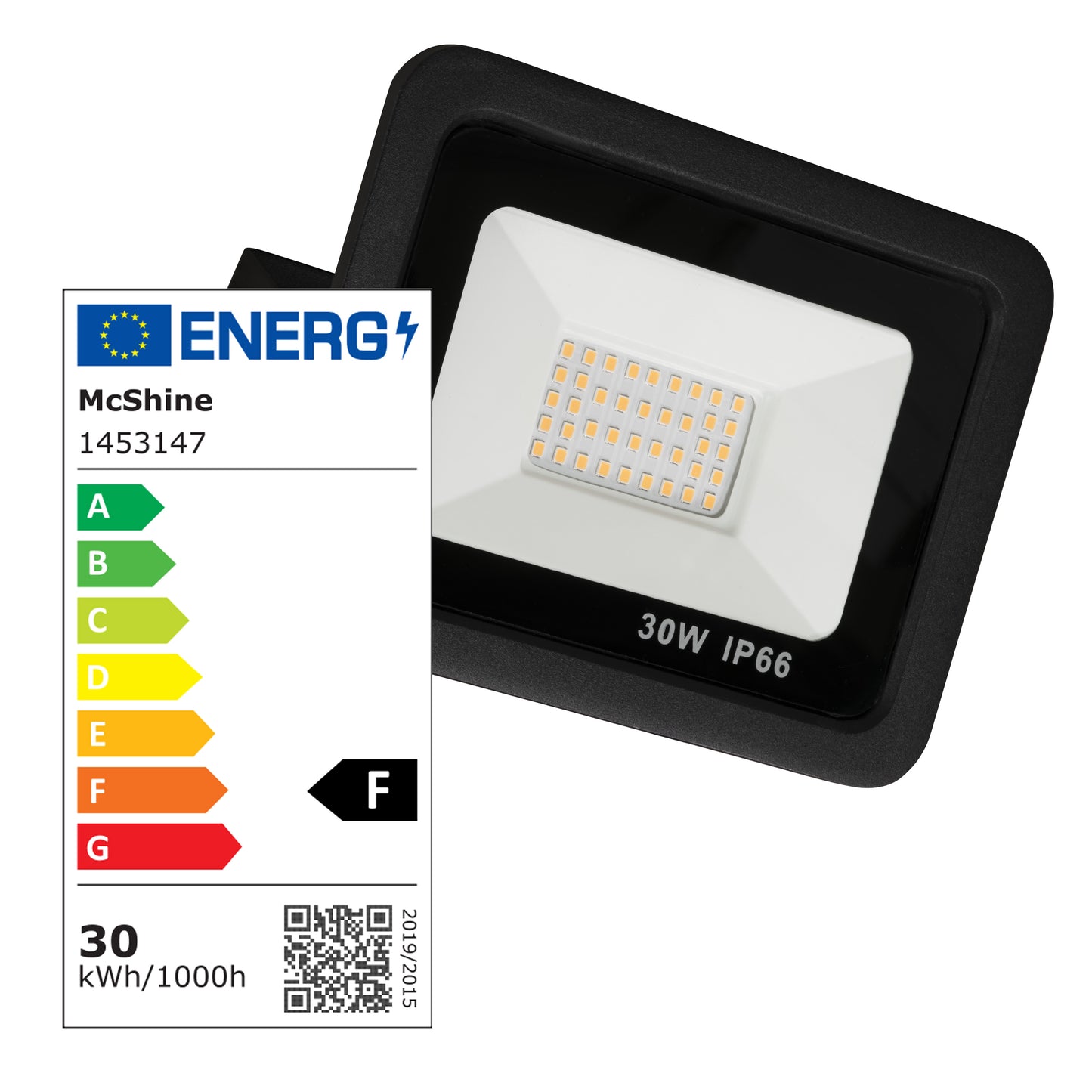 Außenstrahler LED 30W Flach 3000-4000K Flutlichtstrahler 2550L IP66 Fluter Licht