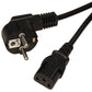 Kaltgeräte Stromkabel 5m einseitig gewinkelt Netzkabel Kabel Schwarz Powerkabel