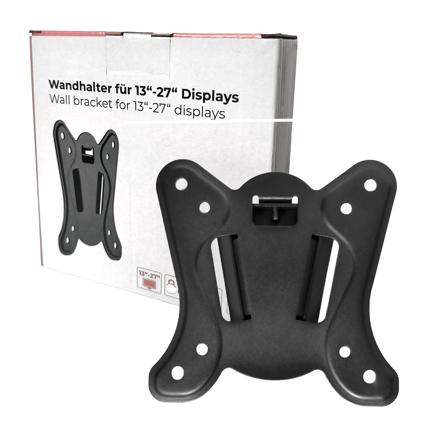 Wandhalterung Superflach TV LED OLED Plasma LCD 13-27 Zoll VESA Schwarz Monitor