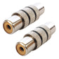 2x Cinch Kupplung Metall Schwarz Audio Adapter Verbinder RCA Buchse Stereo Mono