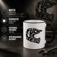Produktbild der FUCK YES Motocrosshelm Tasse mit Infos zu Druck, Rand, Henkel und 300 ml