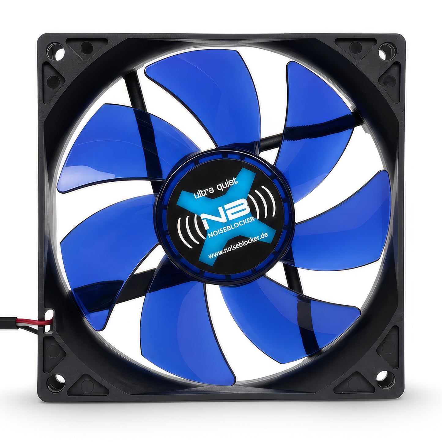 Blacknoise NB-BlackSilentFan XE-1 92mm inkl. 4 Entkoppler - Ultra Silent Lüfter Bundle 12V