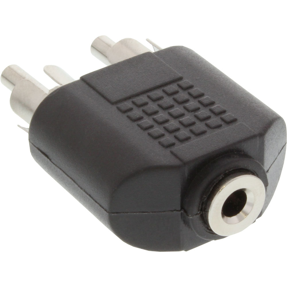 Audio Adapter 3,5mm Klinke Buchse auf Cinch Stecker, Blick auf die Klinke-Buchse