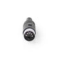 2x DIN-Stecker 5-polig Schwarz Rund Audio Video Phono Lautsprecher Diodenstecker