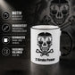 Produktbild der personalisierten Kolben Totenkopf Tasse mit Wunschtext 2 Stroke Power