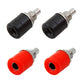 4x Bananenbuchse mit Gewinde Set 2x Schwarz 2x Rot Einbaubuchsen 4mm Bananas