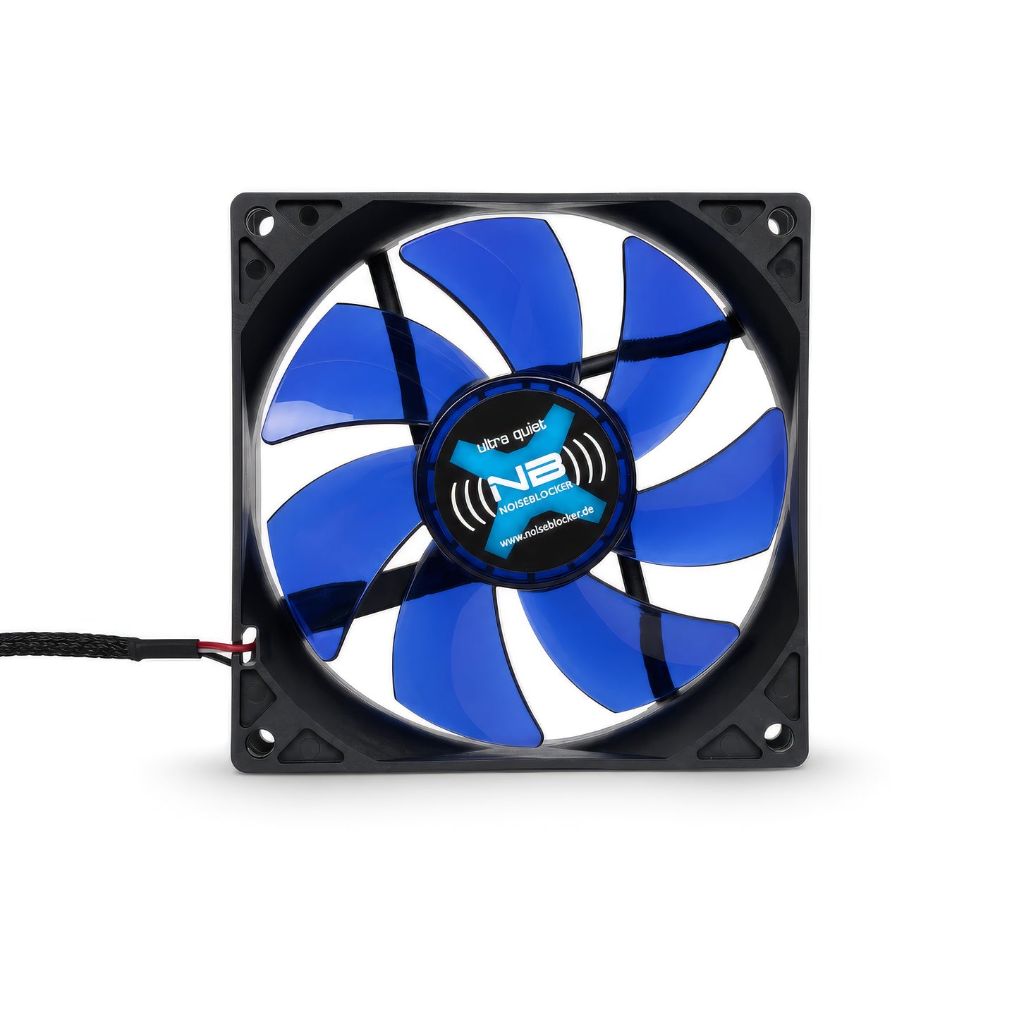 Blacknoise NB-BlackSilentFan XE-1 92mm inkl. 4 Entkoppler - Ultra Silent Lüfter Bundle 12V